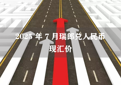 2025 年 7 月瑞郎兑人民币现汇价