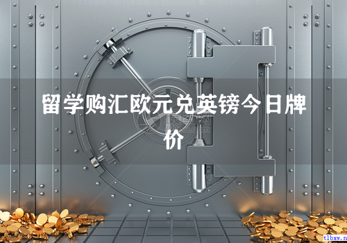 留学购汇欧元兑英镑今日牌价
