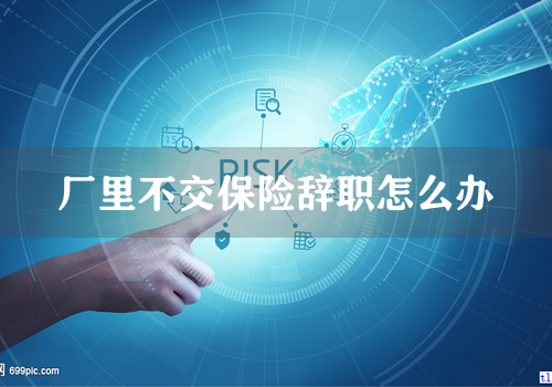 厂里不交保险辞职怎么办