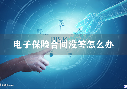 电子保险合同没签怎么办