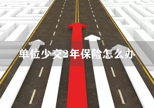 单位少交2年保险怎么办