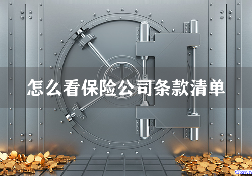怎么看保险公司条款清单
