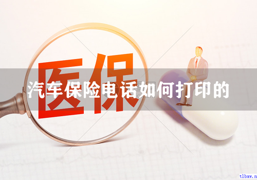 汽车保险电话如何打印的